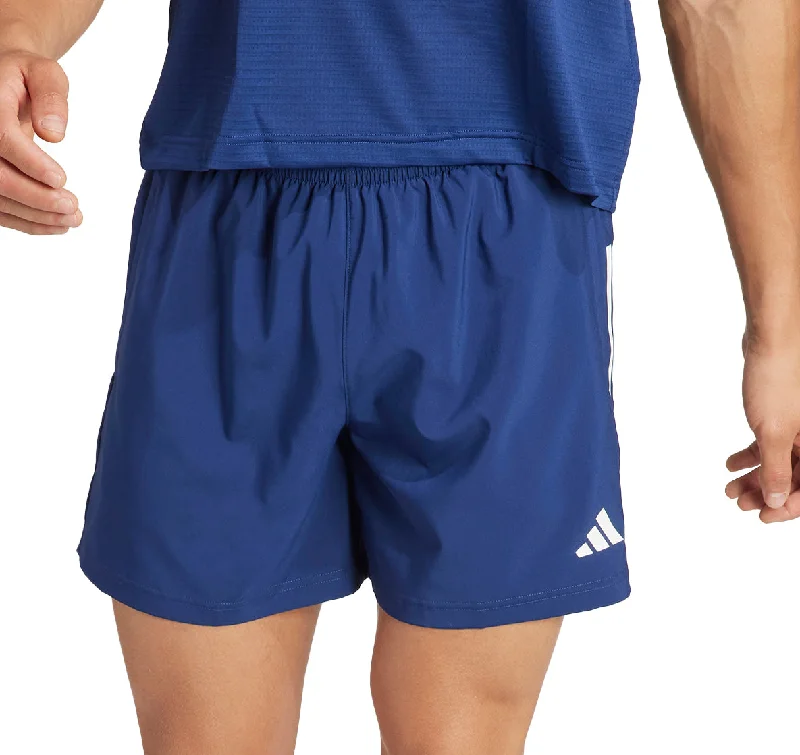 Men's flat - front chino shorts for semi - formal summer eventsadidas Own The Run 7 Inch Mens Running Shorts - Blue