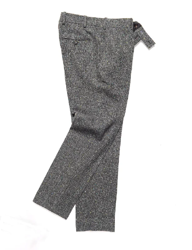 BKT50 Tailored Trouser in Flecked Donegal Tweed - Lead Gray