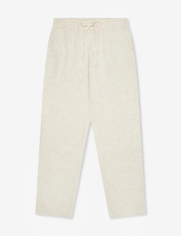 Men's high - waisted casual corduroy pants for a vintage charmBurbank Linen Pant - Natural