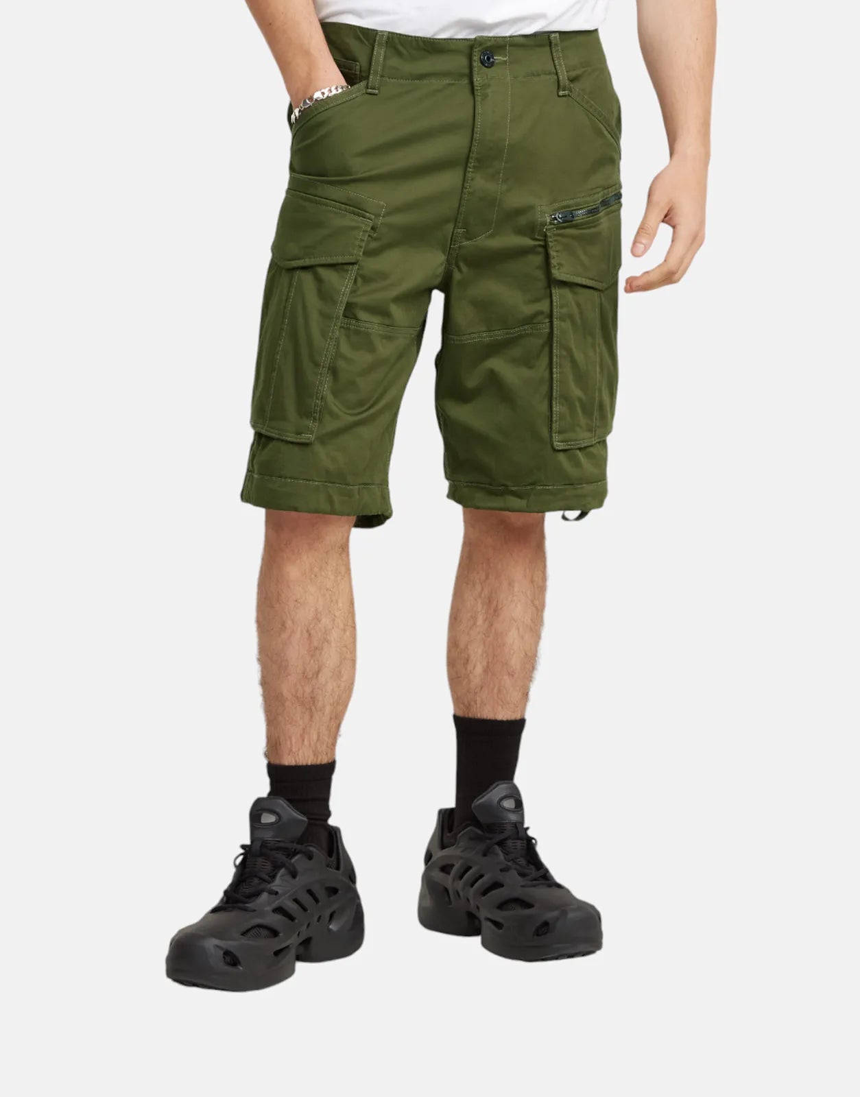 Men's side - stripe track shorts for a sporty running lookG-Star RAW Rovic Zip Relaxed Sage Shorts