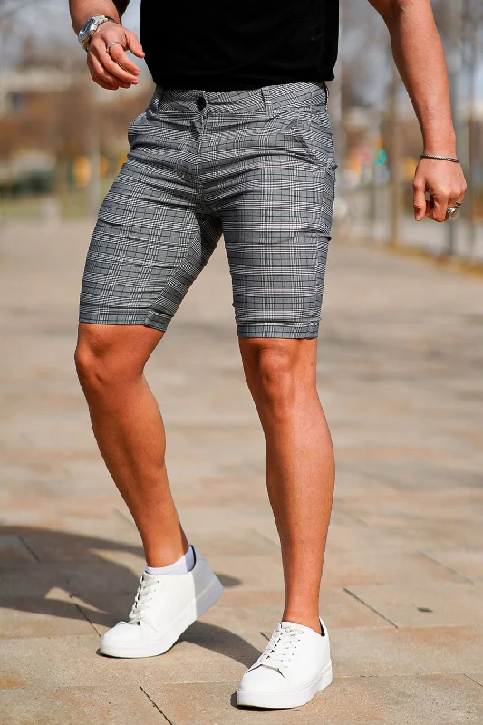 Men's Chino Short - Gray Stripes