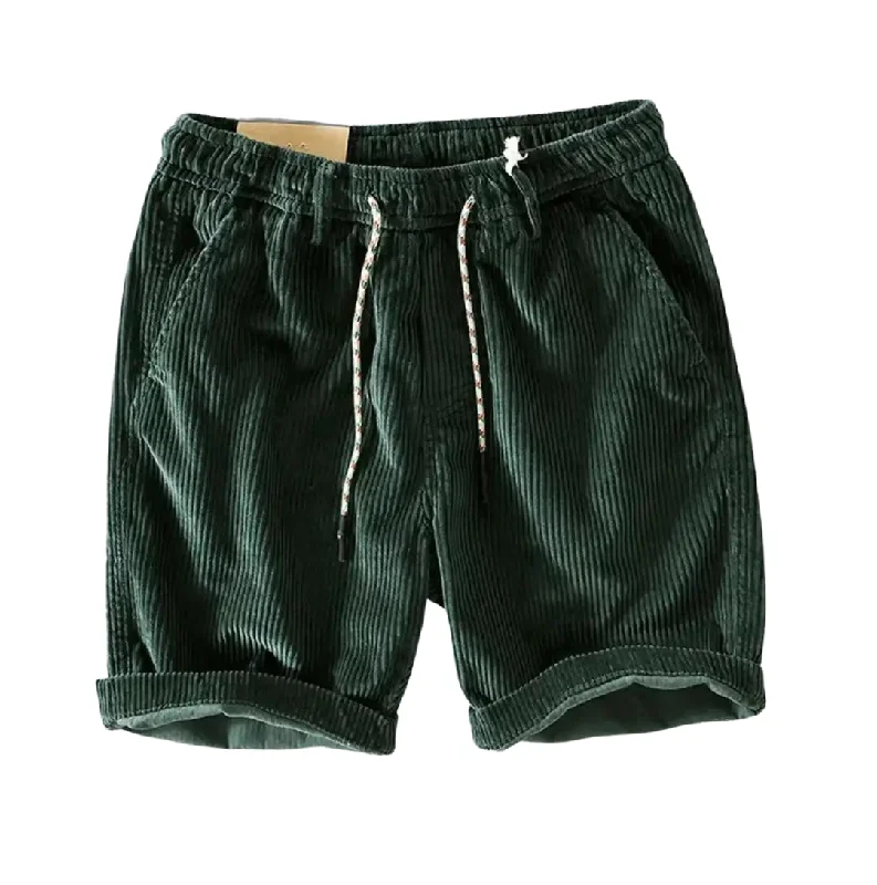 Men's ripped denim shorts for a trendy streetwear aestheticMen's Retro Corduroy Shorts