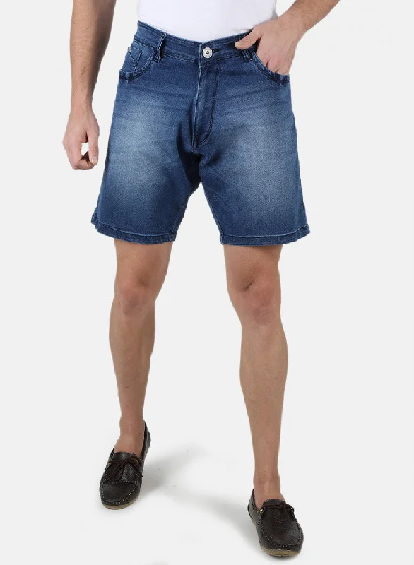 Men Blue Light Wash Short