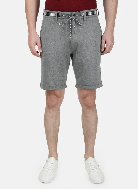 Mens Grey Plain Short