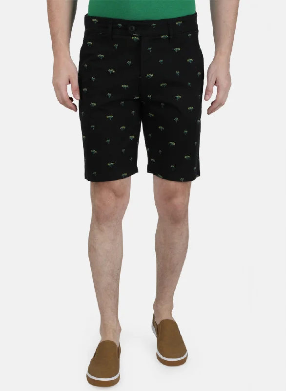 Men's pleated front twill shorts for a classic and sophisticated appearanceMens Olive Printed Shorts