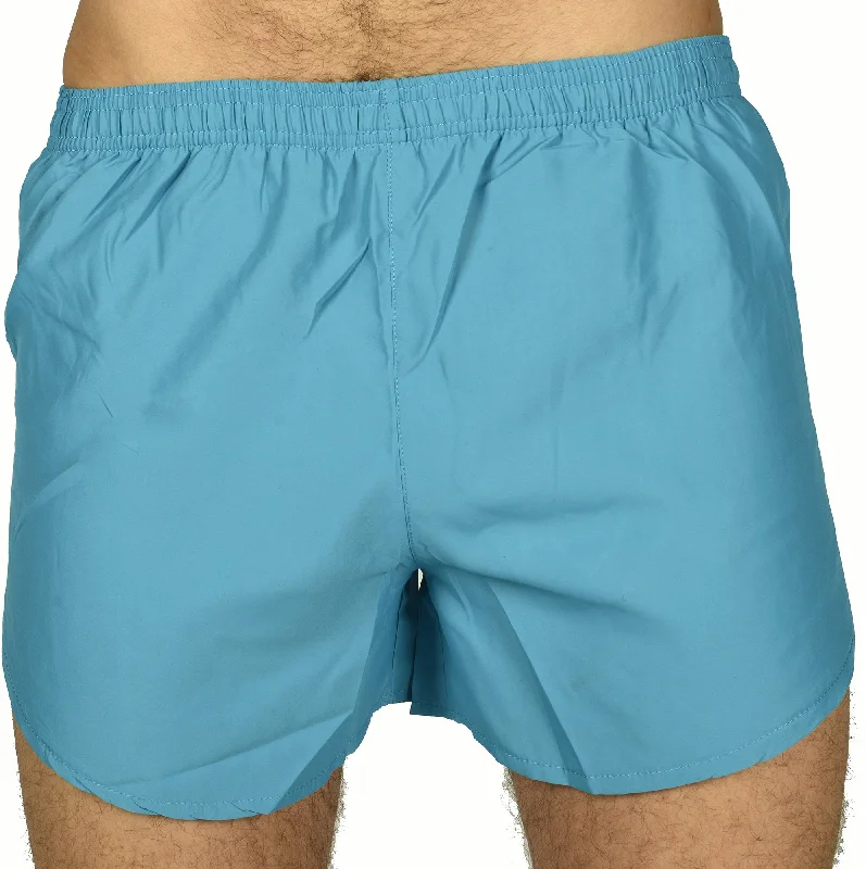 Men's pleated front twill shorts for a classic and sophisticated appearanceMore Mile More-Tech Split Leg Mens Running Shorts - Blue