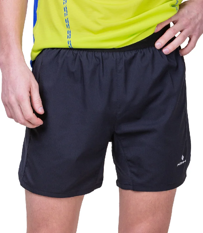 Men's pastel - colored cotton shorts for a spring - friendly outfitRonhill Tech 5 Inch Mens Running Shorts - Black