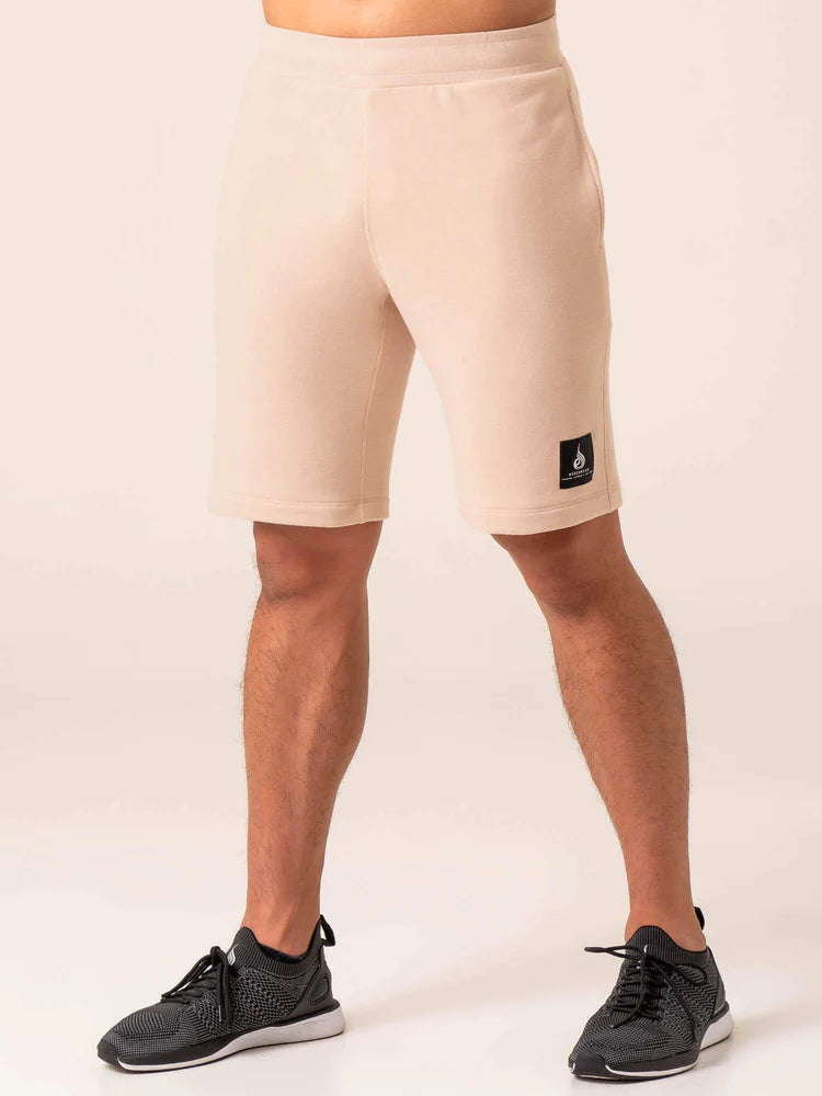 Men's elastic waistband lounge shorts for lazy weekends at homeRyderwear | Terrain Track Shorts - Chalk