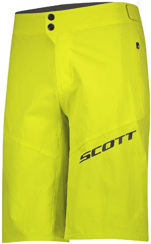 Men's distressed cotton shorts for a bohemian - inspired styleScott Endurance Loose Fit Padded Mens Cycling Shorts - Yellow