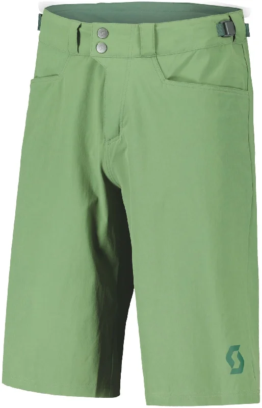 Men's pleated front twill shorts for a classic and sophisticated appearanceScott Trail Flow Padded Mens Cycling Shorts - Green