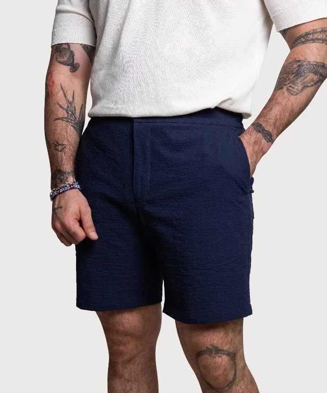 Men's side - stripe track shorts for a sporty running lookSeersucker Weekend Shorts