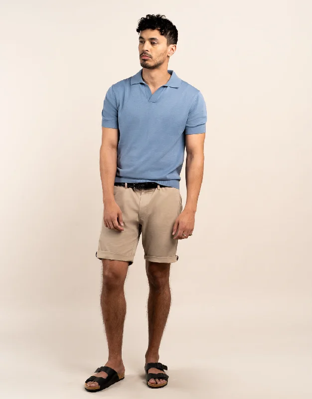 Men's wide - leg linen blend shorts for a relaxed beachside vibeSumner Beige Shorts