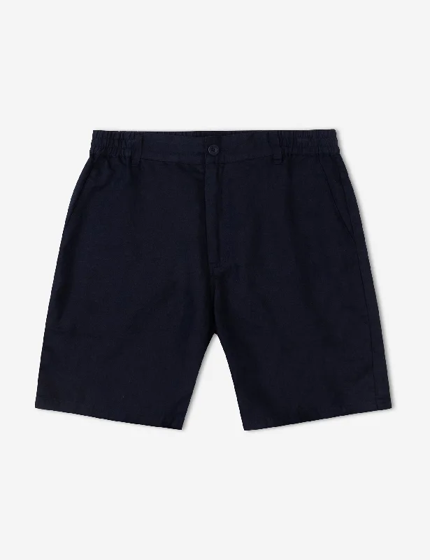 Men's flat - front chino shorts for semi - formal summer eventsTanner 3.0 Linen Shorts - Navy