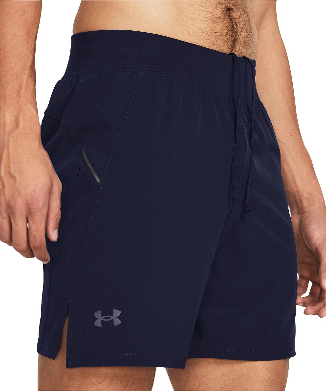 Men's high - waisted swim shorts with UPF protection for beach vacationsUnder Armour Launch Elite 7 Inch Mens Running Shorts - Blue