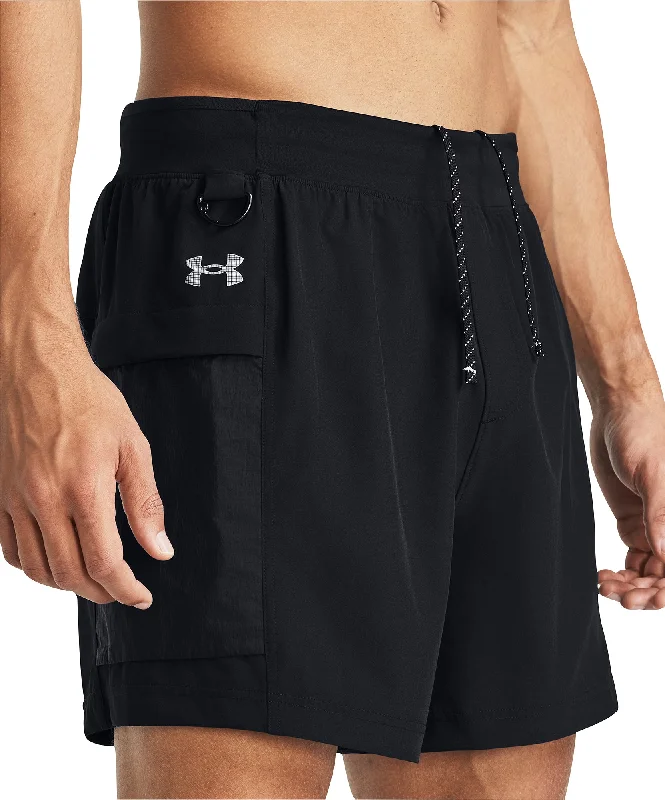 Men's pastel - colored cotton shorts for a spring - friendly outfitUnder Armour Launch Trail 5 Inch Mens Running Shorts - Black