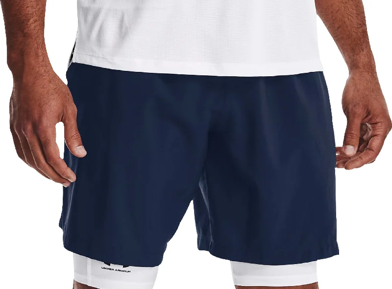 Men's adjustable - length convertible shorts for versatile useUnder Armour Woven Graphic Mens Running Shorts - Blue