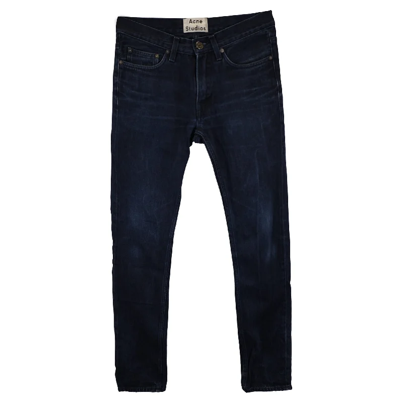 Men's Slim Fit Stretch Jeans in Dark Wash for a Modern and Comfortable LookAcne Studios Slim-Fit Jeans in Blue Cotton