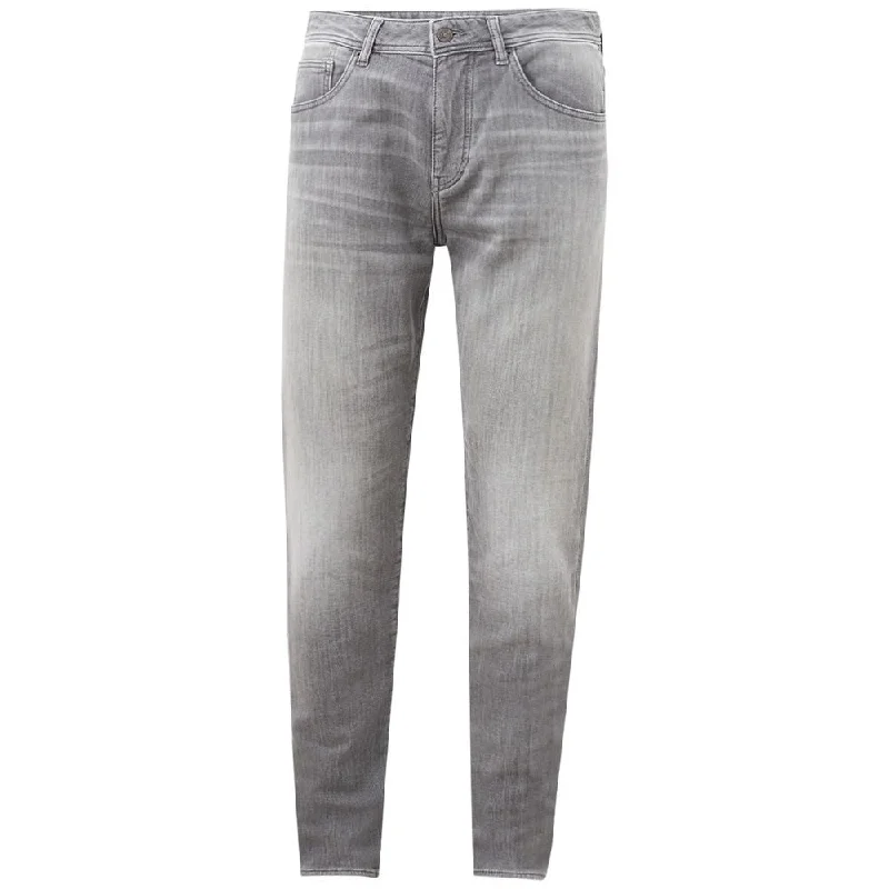 Men's Distressed Jeans with Patches for a Retro and DIY - Inspired AppearanceArmani Exchange Sleek  Cotton blue Men's Essentials