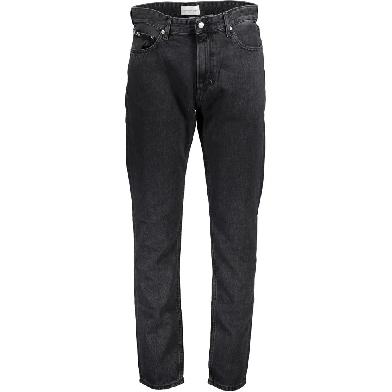 Men's Colored Jeans in Burgundy for a Bold and Fashion - Forward LookCalvin Klein Chic Washed Effect Dad Men's Jeans