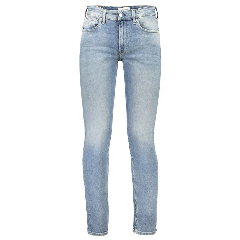 Men's Low - Rise Jeans in a Light Wash for a Casual and Youthful LookCalvin Klein  Cotton Jeans & Men's Pant