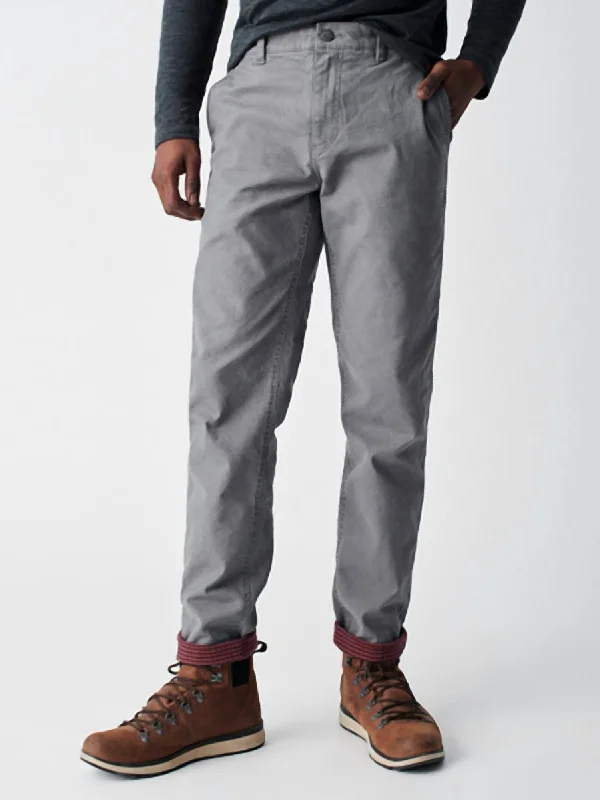 Men's Colored Jeans in Burgundy for a Bold and Fashion - Forward LookCanvas Flannel Lined Pant In Slate