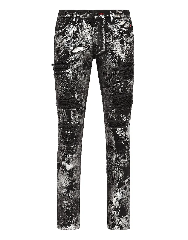 Plus Size Men's Bootcut Jeans with a Belt Loop Upgrade for a Stylish TouchDenim Trousers Rock Star Fit