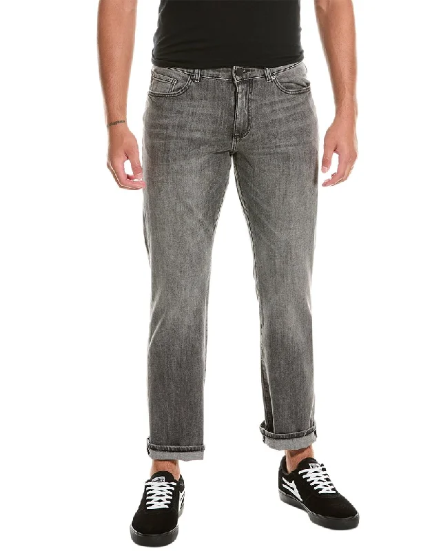 Men's Jeans with an Elastic Waistband for Ultimate ComfortDL1961 Avery Dark Grey Wash Relaxed Straight Jean