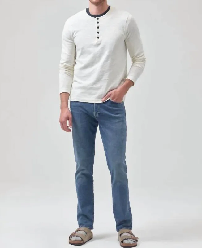 Plus Size Men's Relaxed Fit Jeans with a Faded Wash for a Vintage - Inspired LookGage Slim Straight Denim In Park