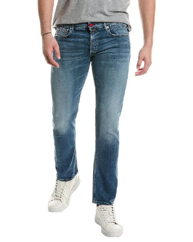 Men's Ripped Skinny Jeans in Acid Wash for an Edgy and Punk - Inspired StyleHugo Boss Replay Jean