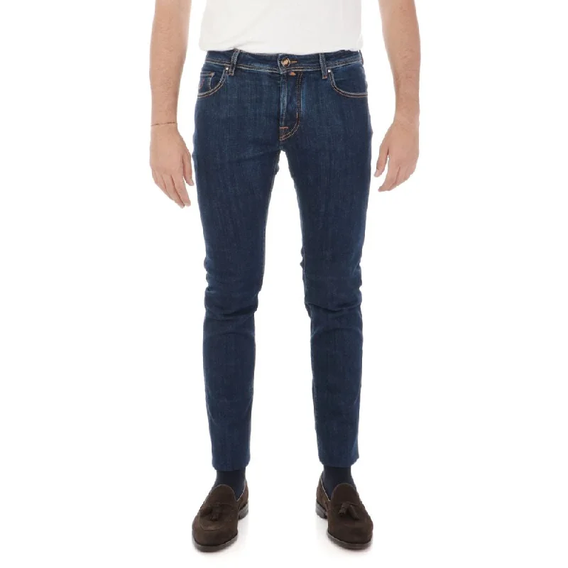 Men's High - Waisted Jeans in a Medium Wash for a Vintage - Style RevivalJacob Cohen  Cotton Jeans & Men's Pant