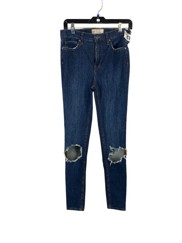 Plus Size Men's Relaxed Fit Jeans with a Tapered Leg for a Laid - Back VibeJeans Skinny By Free People In Blue Denim