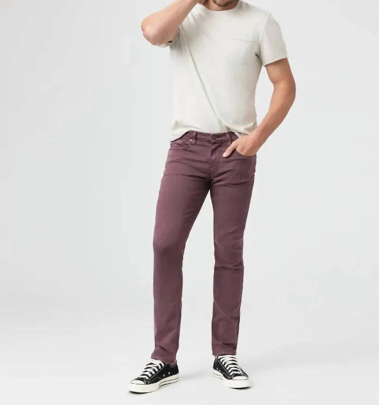 Men's Jeans with a Button - Fly for a Traditional and Classic AestheticLennox Jeans In Vintage Rich Malbec