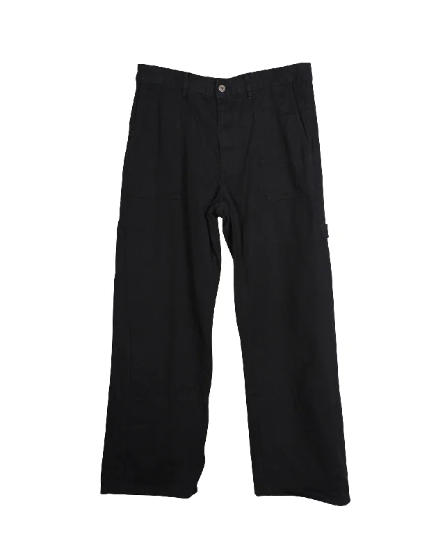 Men's Jeans with an Elastic Waistband for Ultimate ComfortLoewe Fishermen Jeans in Black Cotton