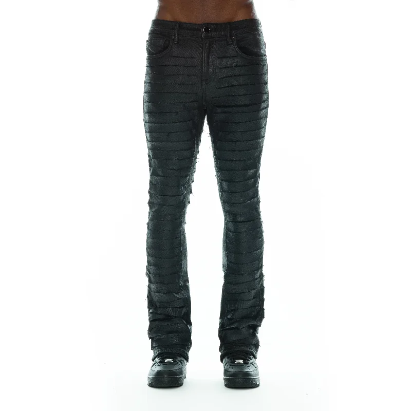 Plus Size Men's Straight Leg Jeans with Reinforced Knees for DurabilityMars Bootcut In Coated