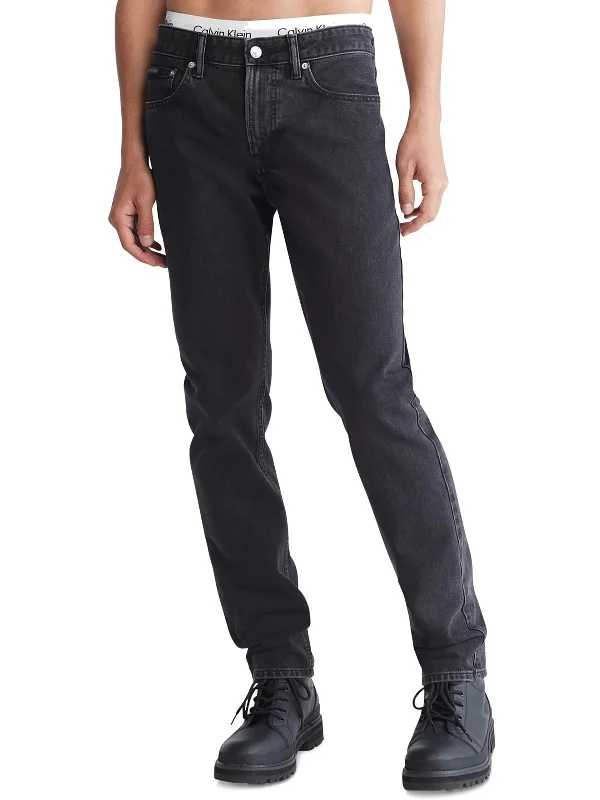 Men's Cargo Jeans with Multiple Pockets for a Practical and Outdoor - Friendly LookMens Slim Fit Mid Rise Slim Jeans