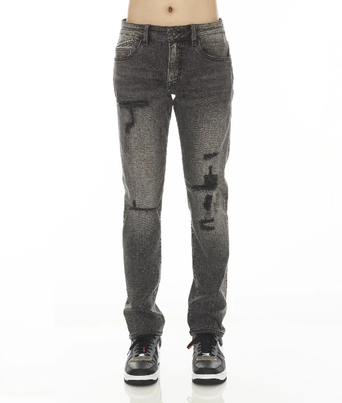 Plus Size Men's Relaxed Fit Jeans with a Tapered Leg for a Laid - Back VibeRocker Slim In Flint