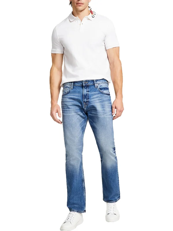 Men's Low - Rise Jeans in a Light Wash for a Casual and Youthful LookRodeo Mens Denim Straight Leg Jeans