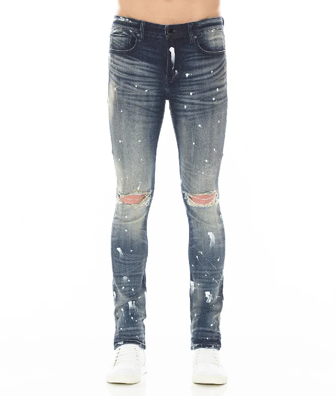 Men's Jeans with a Button - Fly for a Traditional and Classic AestheticStrat Super Skinny Fit Jean In Guac