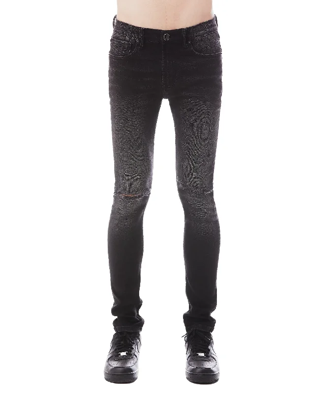 Men's Jeans with a Cargo - Inspired Knee Pocket for Extra StorageStrat Super Skinny In Black Aged