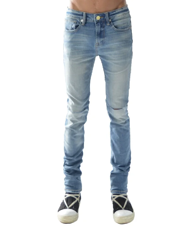 Plus Size Men's Relaxed Fit Jeans with a Faded Wash for a Vintage - Inspired LookStrat Super Skinny In Light Sand