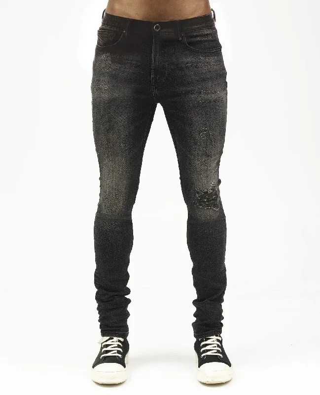 Men's Jeans with a Zip - Off Lower Leg for Convertible StyleStrat Super Skinny In Shale