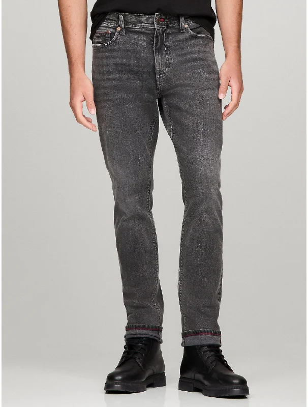 Men's High - Waisted Jeans in a Medium Wash for a Vintage - Style RevivalTommy Hilfiger Men's THFlex Dark Gray Slim Fit Jean