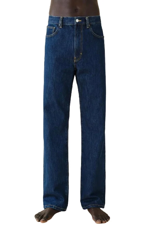 Men's Jeans with a Button - Fly for a Traditional and Classic AestheticVega Straight Leg Jean In Blue