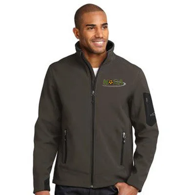 Men jackets with a built - in hood that can be stowed away when not in useEddie Bauer Rugged Ripstop Soft Shell Jacket