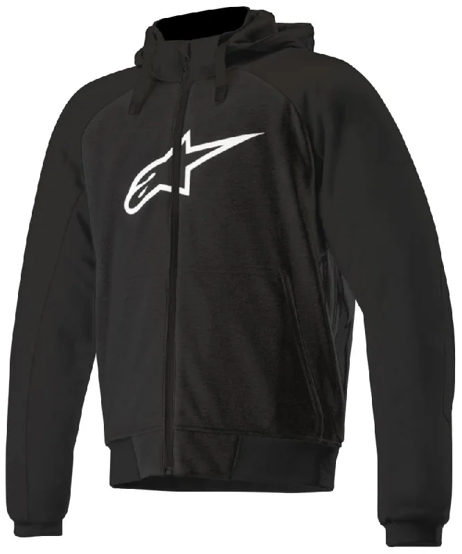 Men jackets with a built - in hood that can be stowed away when not in useAlpinestars Men’s Chrome Sport Black Hoodie