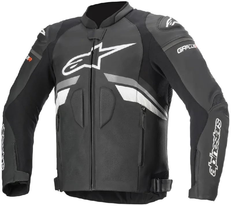 Lightweight men jackets made from recycled nylon for eco - friendly travelAlpinestars Men’s GP Plus R v3 Airflow Black, Grey and White Leather Jacket