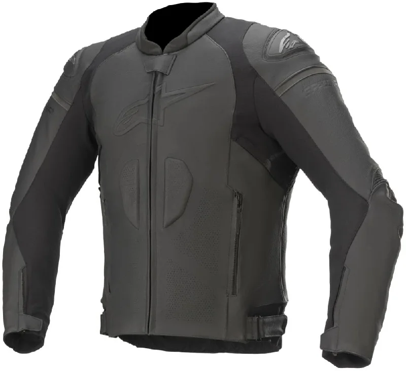 Plus - size men jackets with adjustable drawstrings for a comfortable fitAlpinestars Men’s GP Plus R v3 Airflow Black Leather Jacket