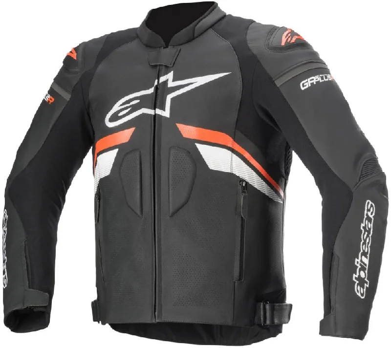 Lightweight men jackets made from recycled nylon for eco - friendly travelAlpinestars Men’s GP Plus R v3 Airflow Black with Fluorescent Red Leather Jacket