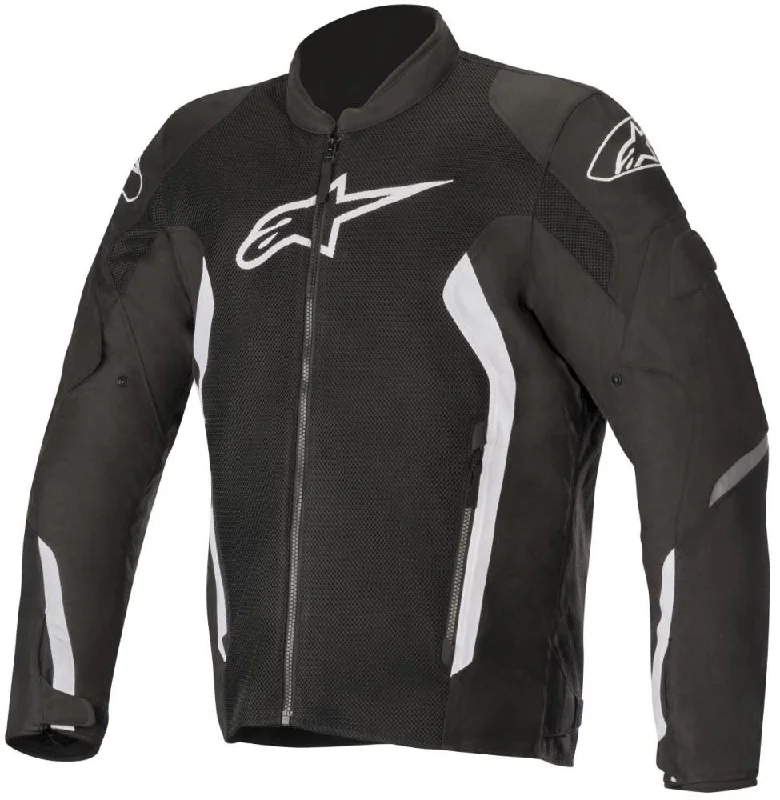 Bomber men jackets with ribbed cuffs for a classic 80s styleAlpinestars Men’s Viper v2 Air Black and White Textile Jacket