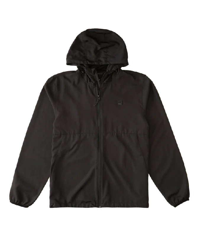 Fleece - lined men jackets for cold - weather commutingBillabong Transport Windbreaker Jacket-Black